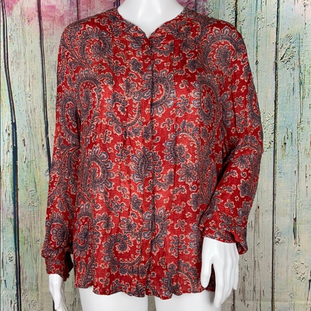 Lucky Brand Paisley Button Up Shirt